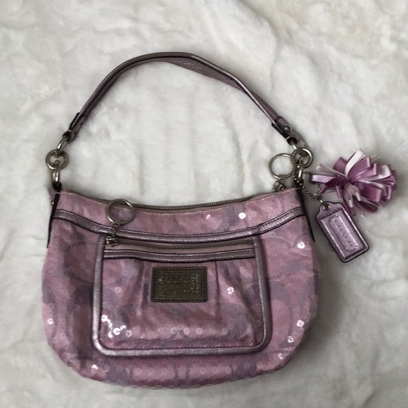 Coach Poppy shoulder bag in lilac and sequins